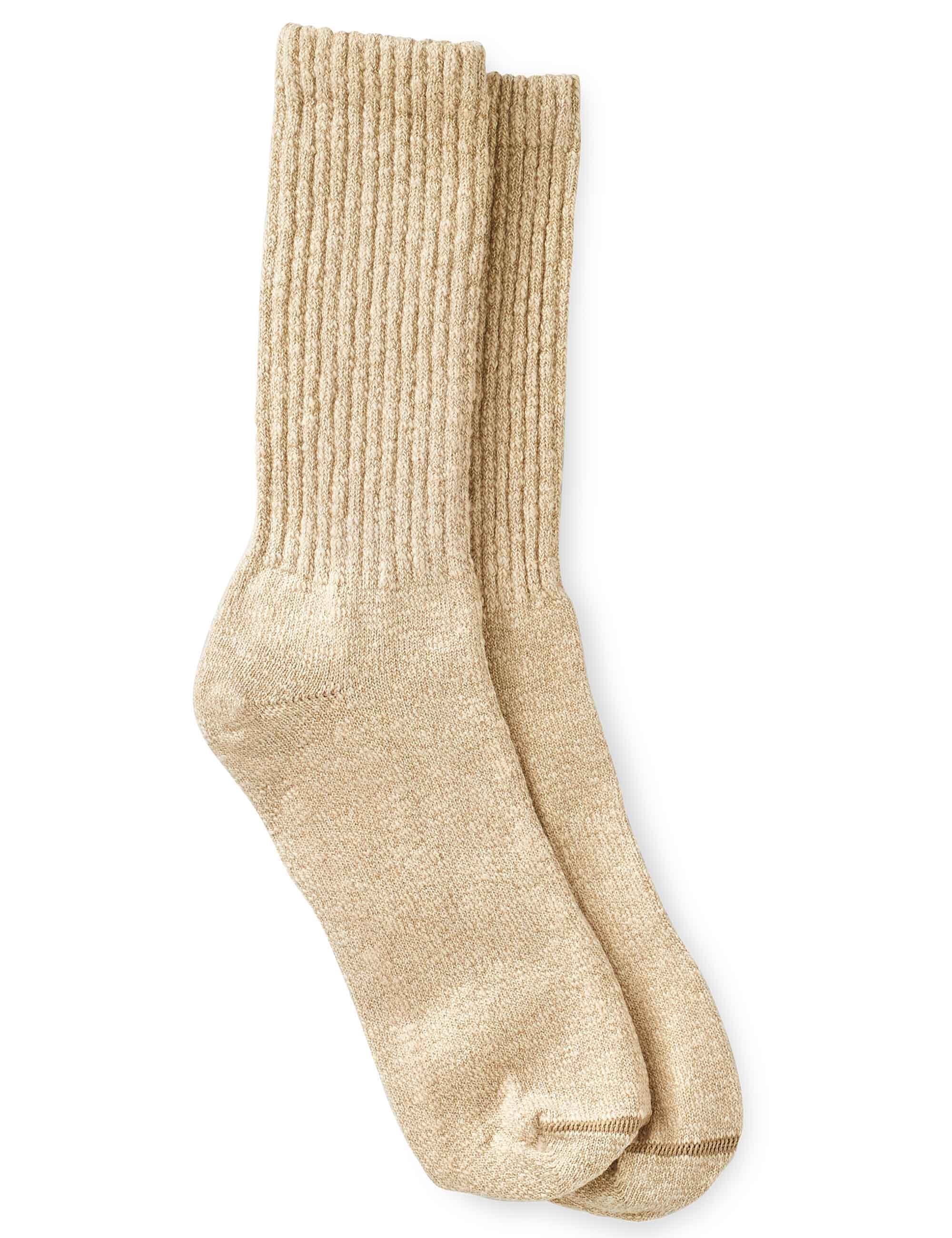 97669 Ragg Crew Socks - Cream/Coffee