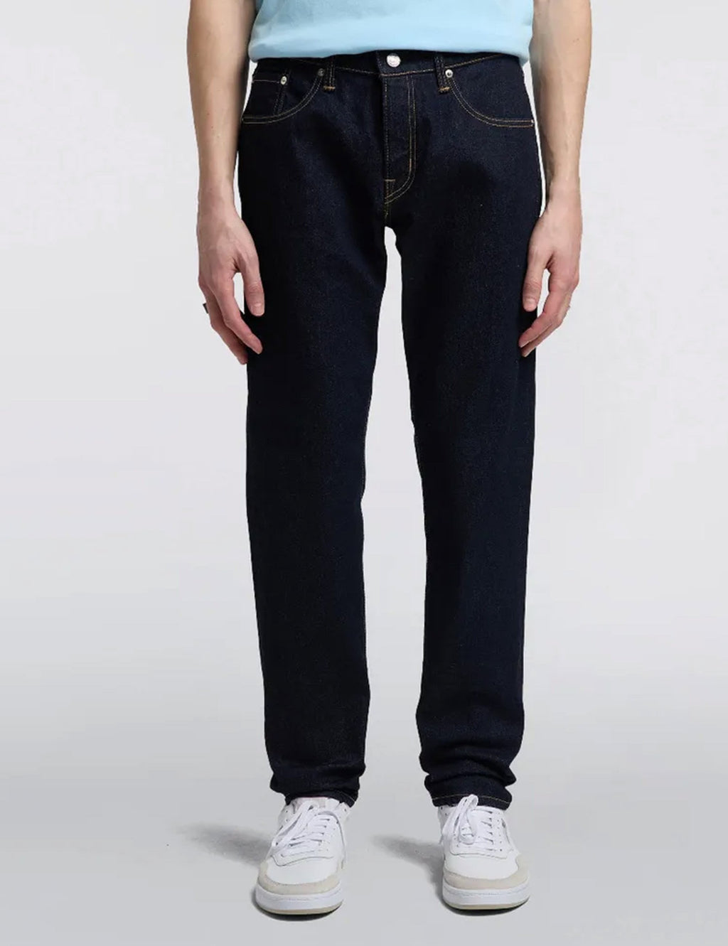 Regular Tapered Stretch Jeans - Blue, Rinsed