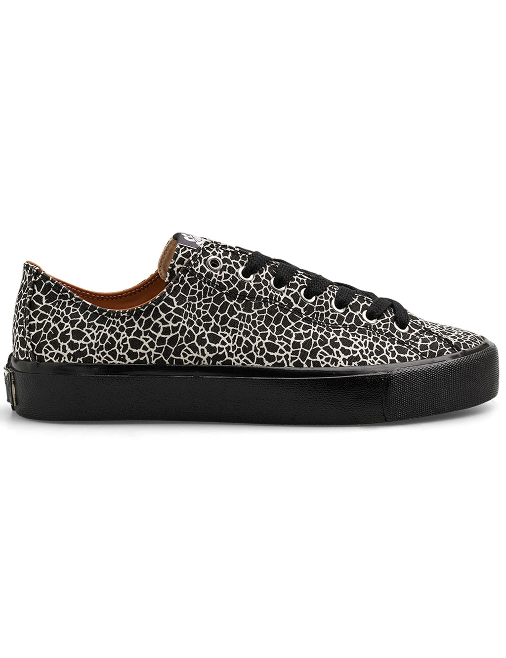 VM003 Canvas Lo Shoes - Crackled Black/White