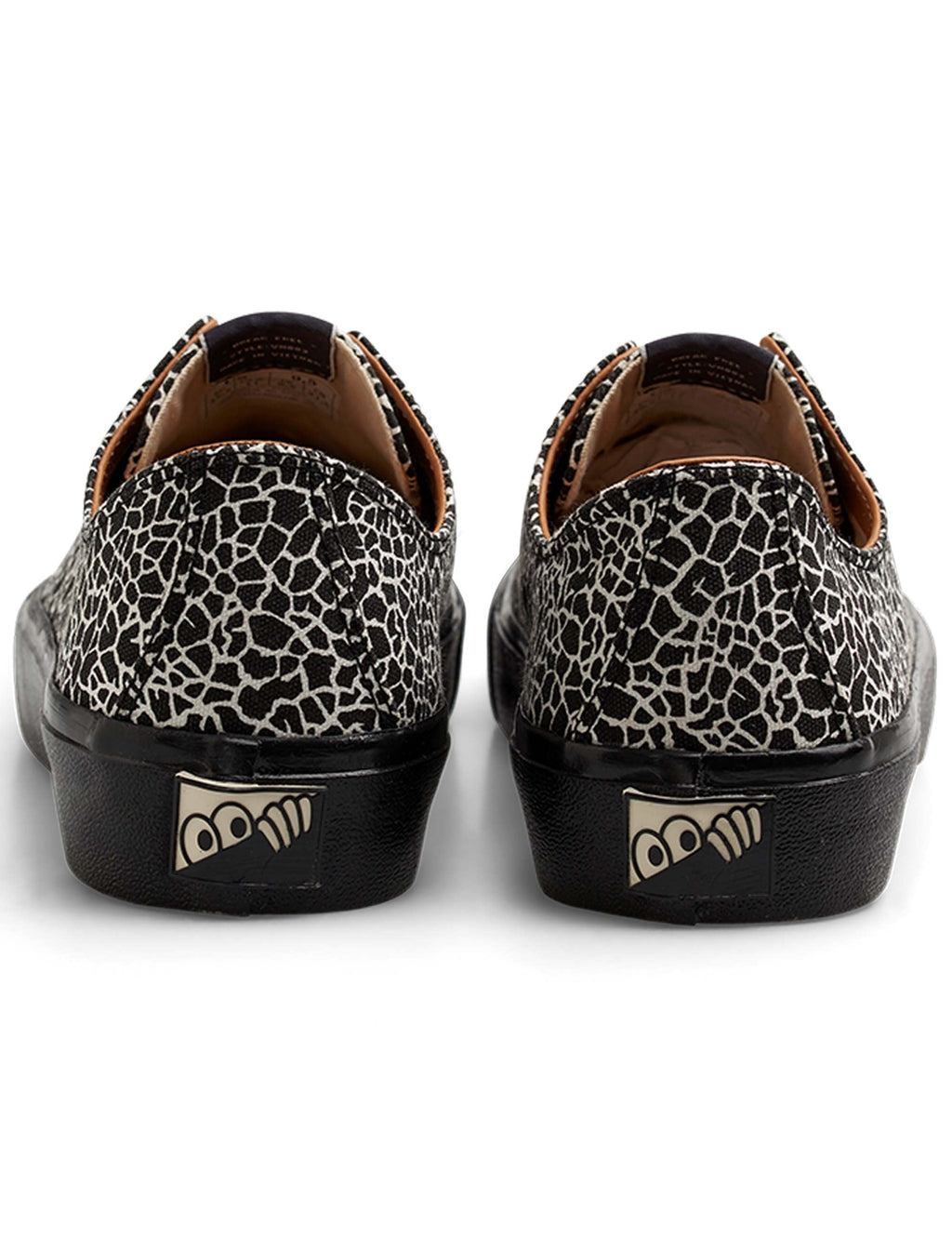 VM003 Canvas Lo Shoes - Crackled Black/White