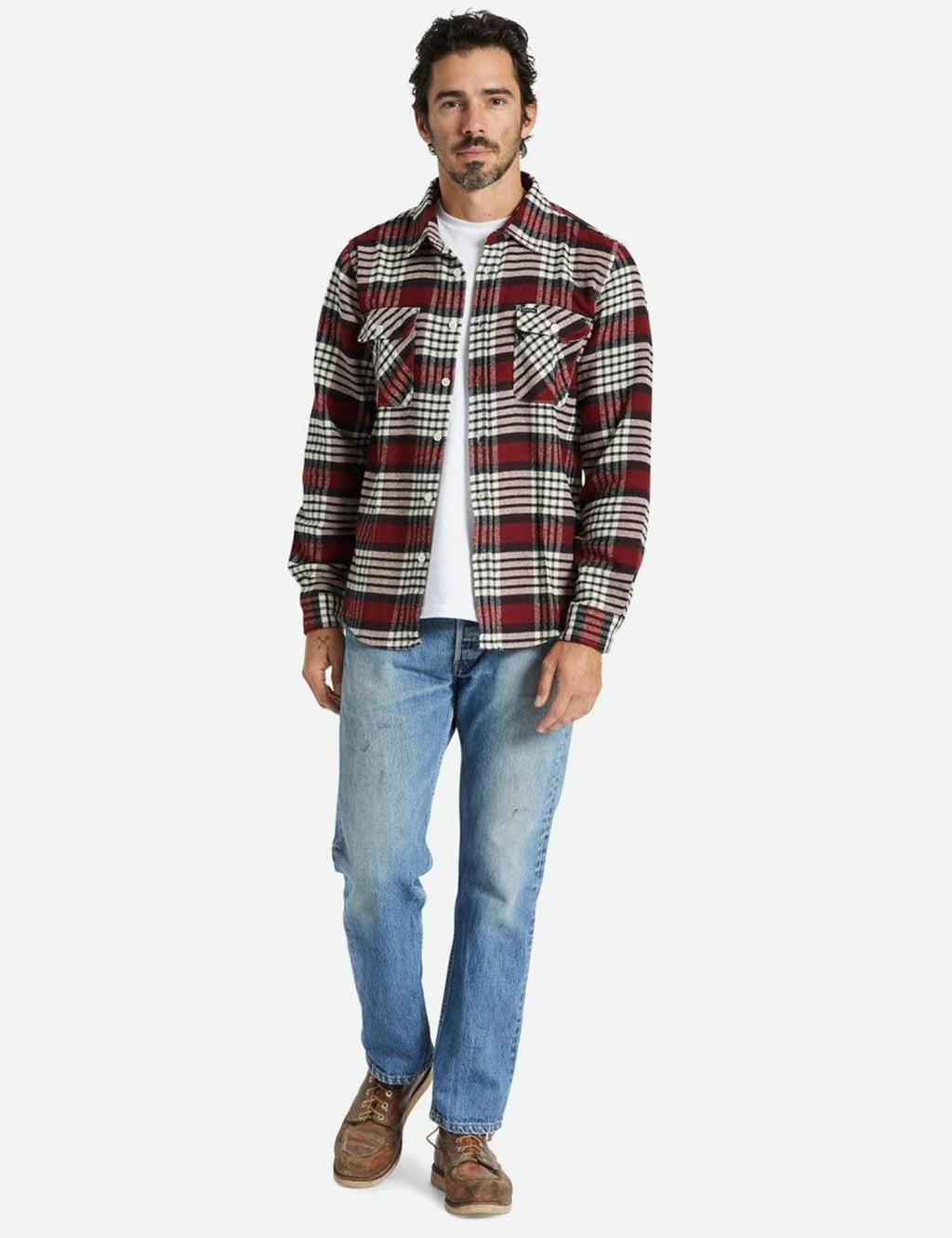 Bowery Flannel Shirt - Island Berry/Whitecap