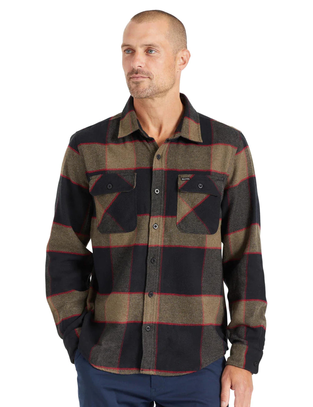 Bowery Flannel Shirt - Heather Grey/Charcoal