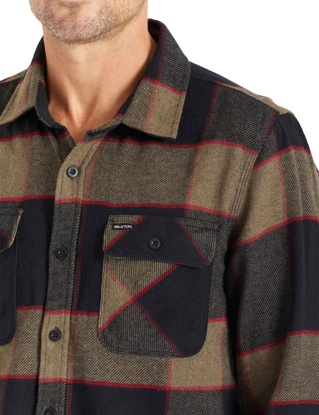Bowery Flannel Shirt - Heather Grey/Charcoal