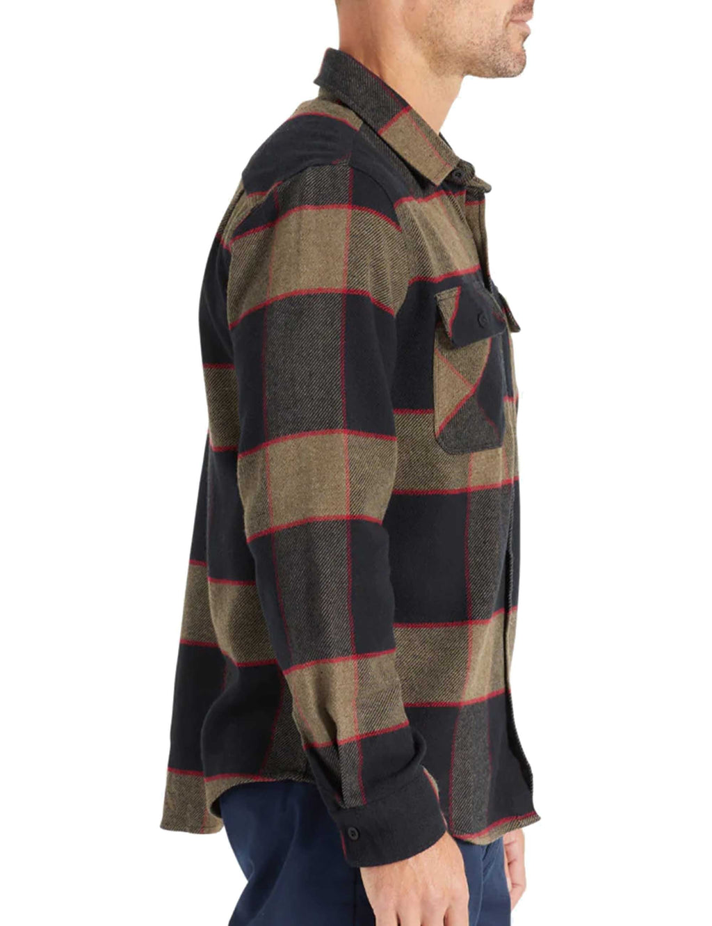 Bowery Flannel Shirt - Heather Grey/Charcoal