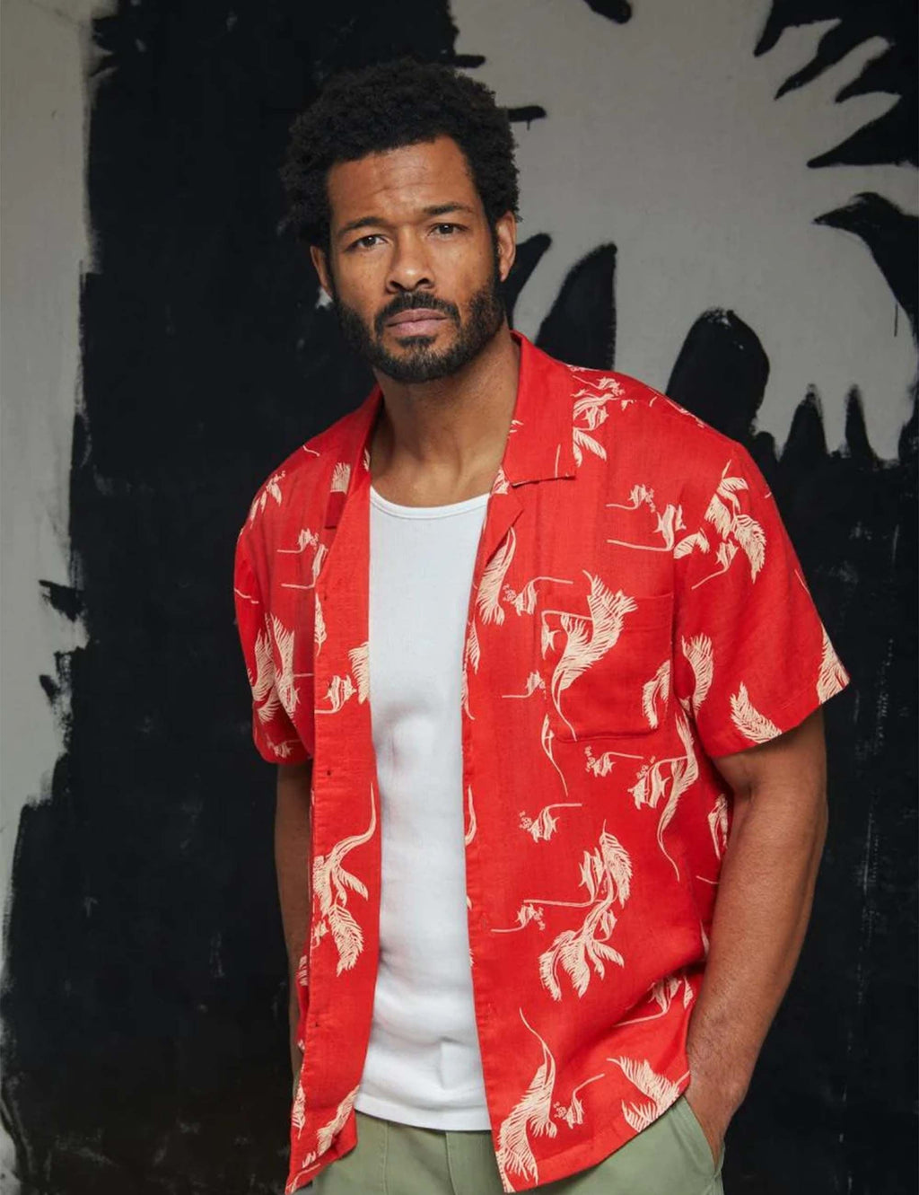 Bunker Slub Woven Shirt - Aloha Red