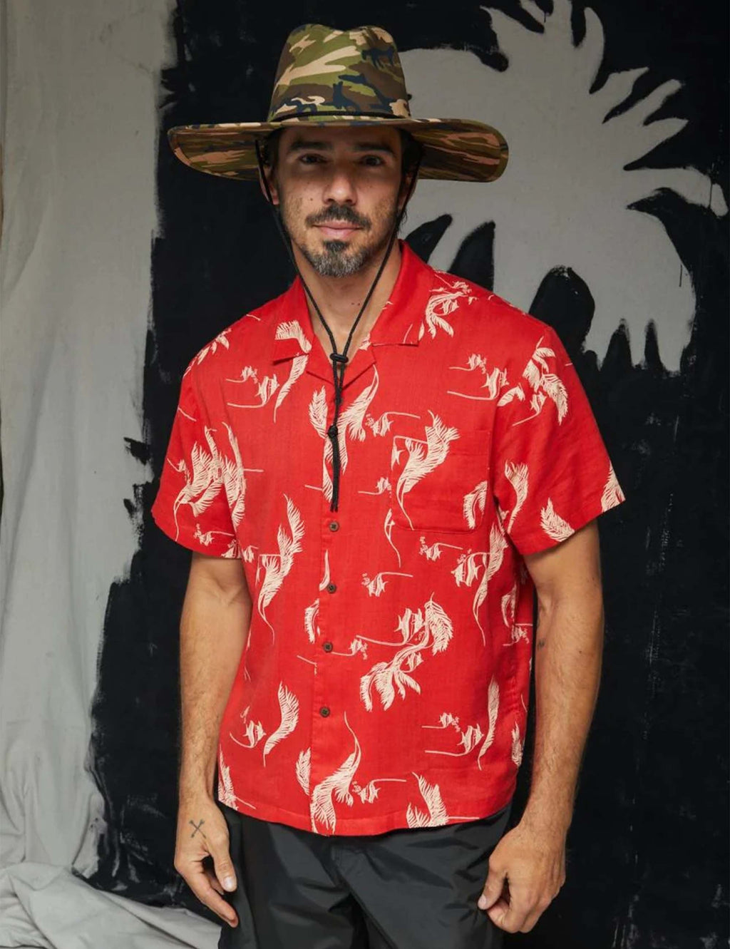 Bunker Slub Woven Shirt - Aloha Red