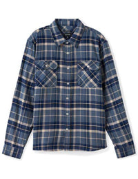 Bowery Flannel Shirt - Flint Blue/Twilight Blue