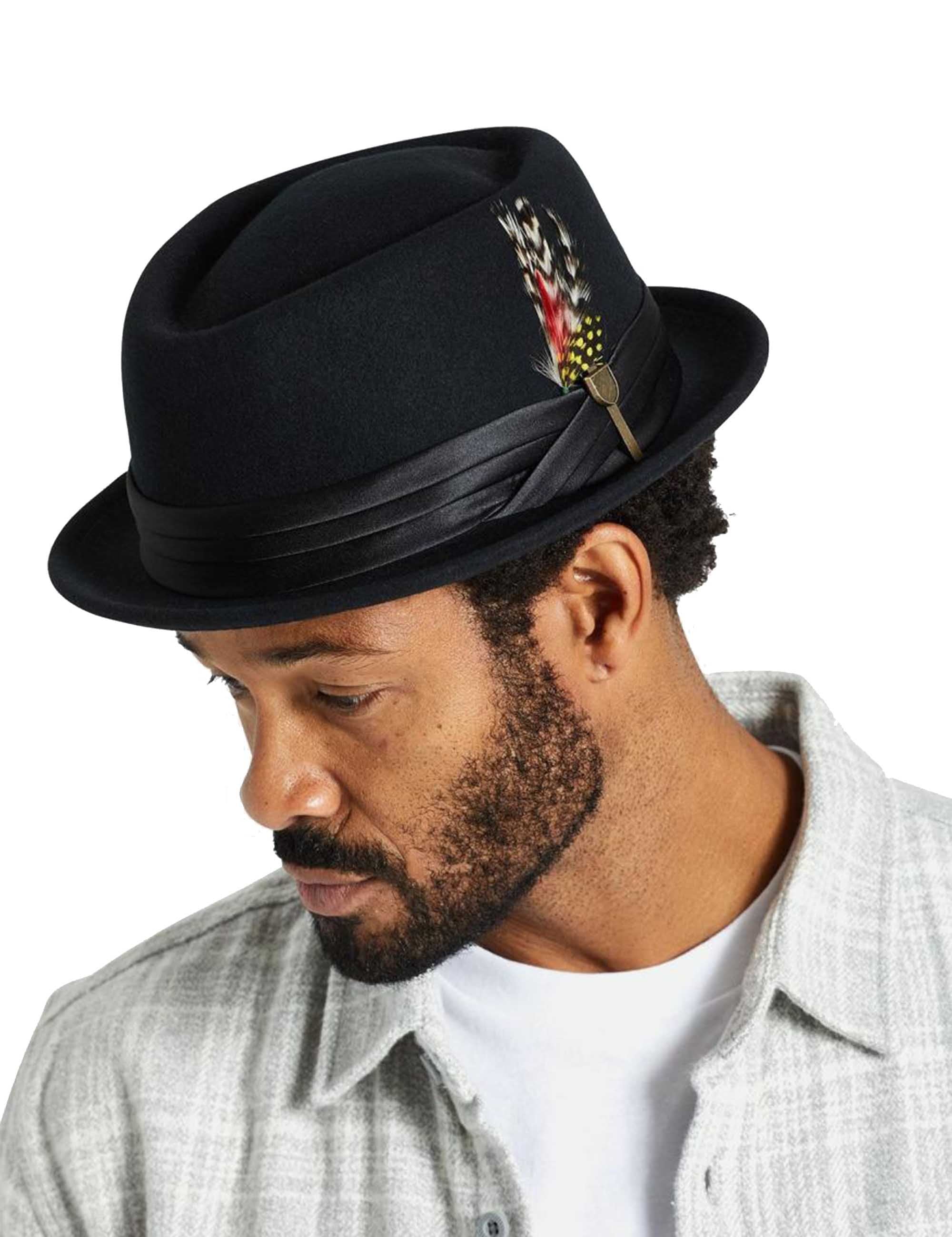 Stout Pork Pie Hat - Black