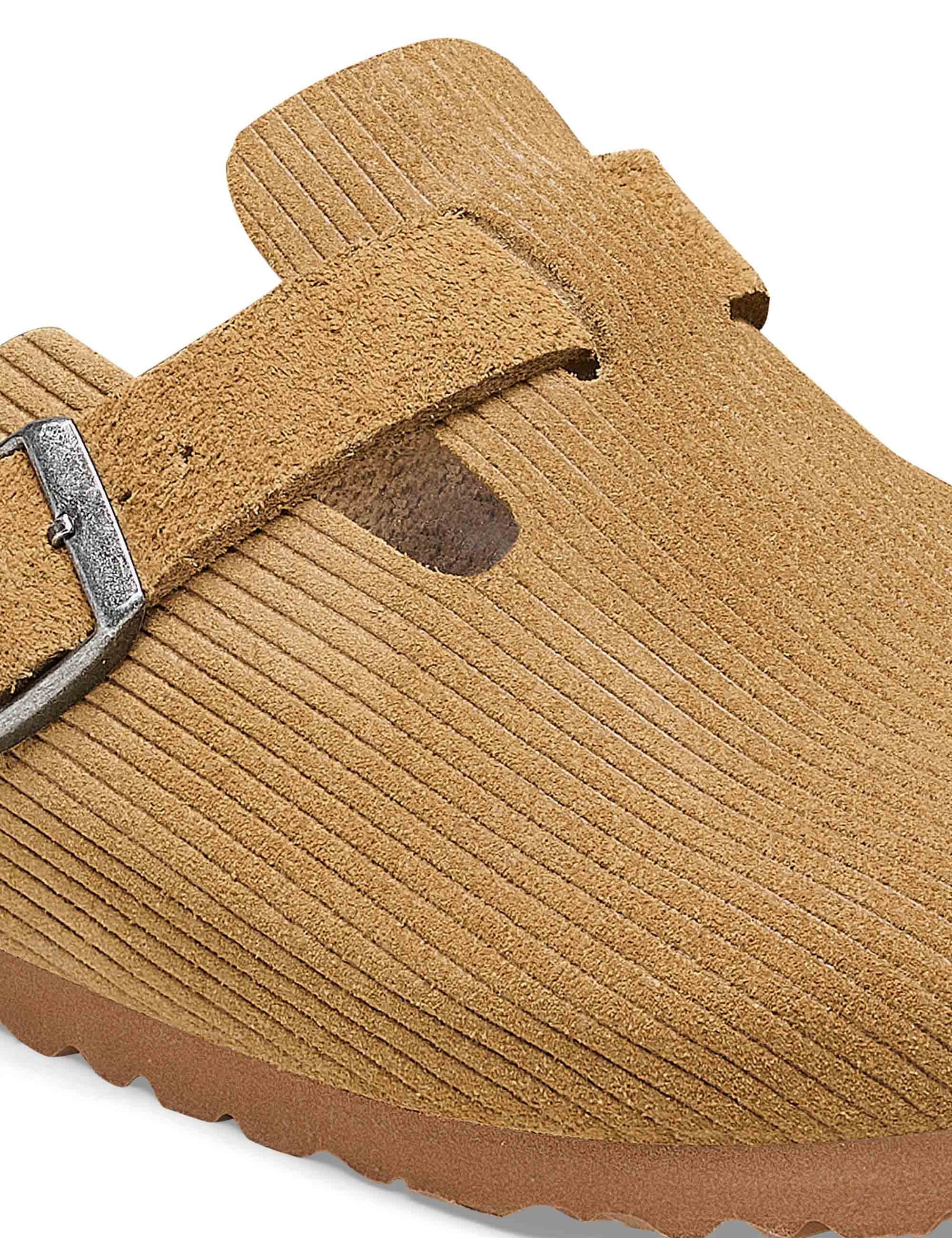 Birkenstock Boston Cord Mules - Cork Brown (Regular Fit)