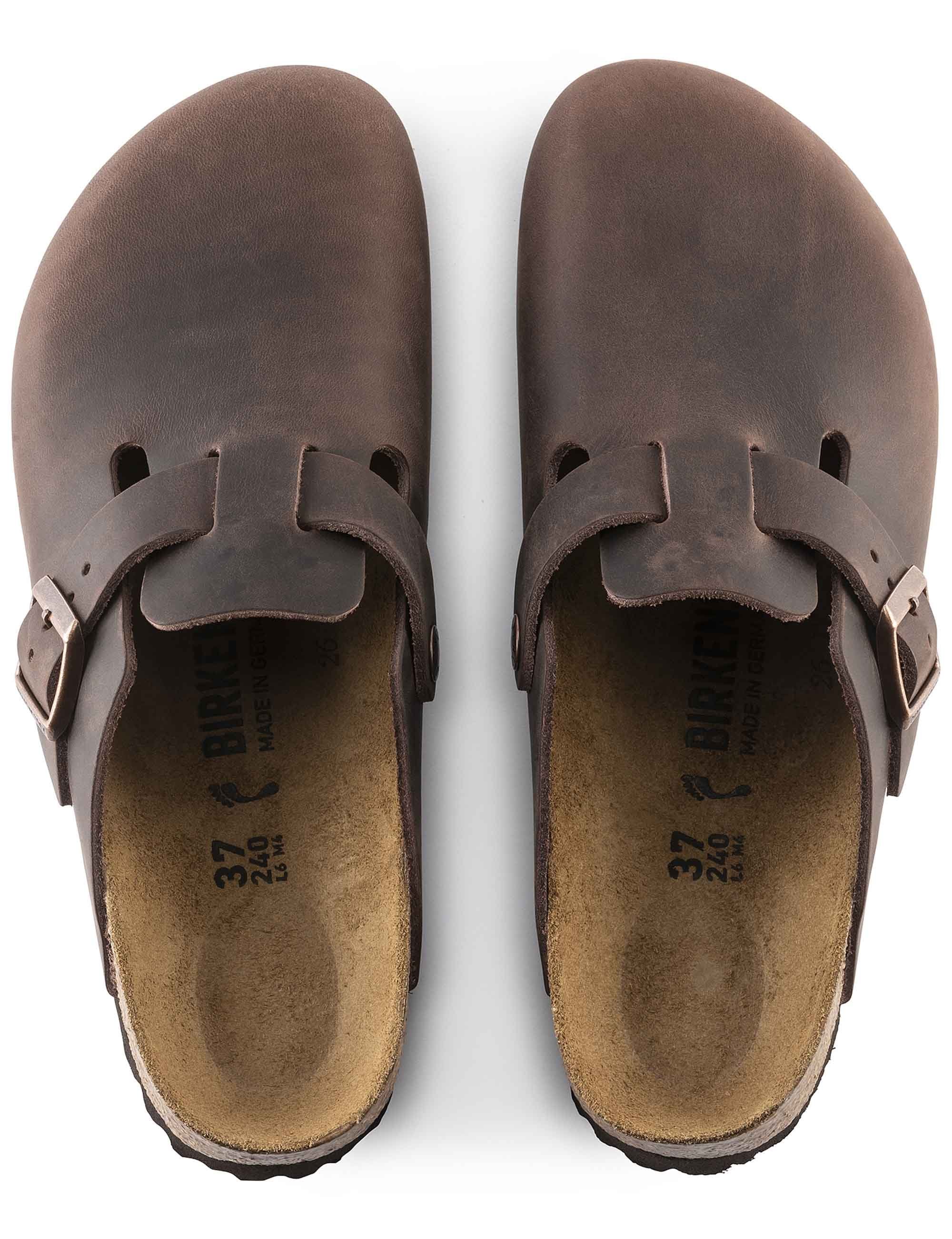 Birkenstock Boston Leather Mules - Oiled Habana Brown (Regular Fit)