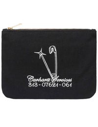 Canvas Graphic  Zip Wallet - Black/White