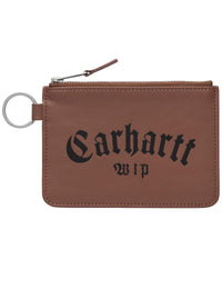 Onyx Leather Zip Wallet - Cognac/Black