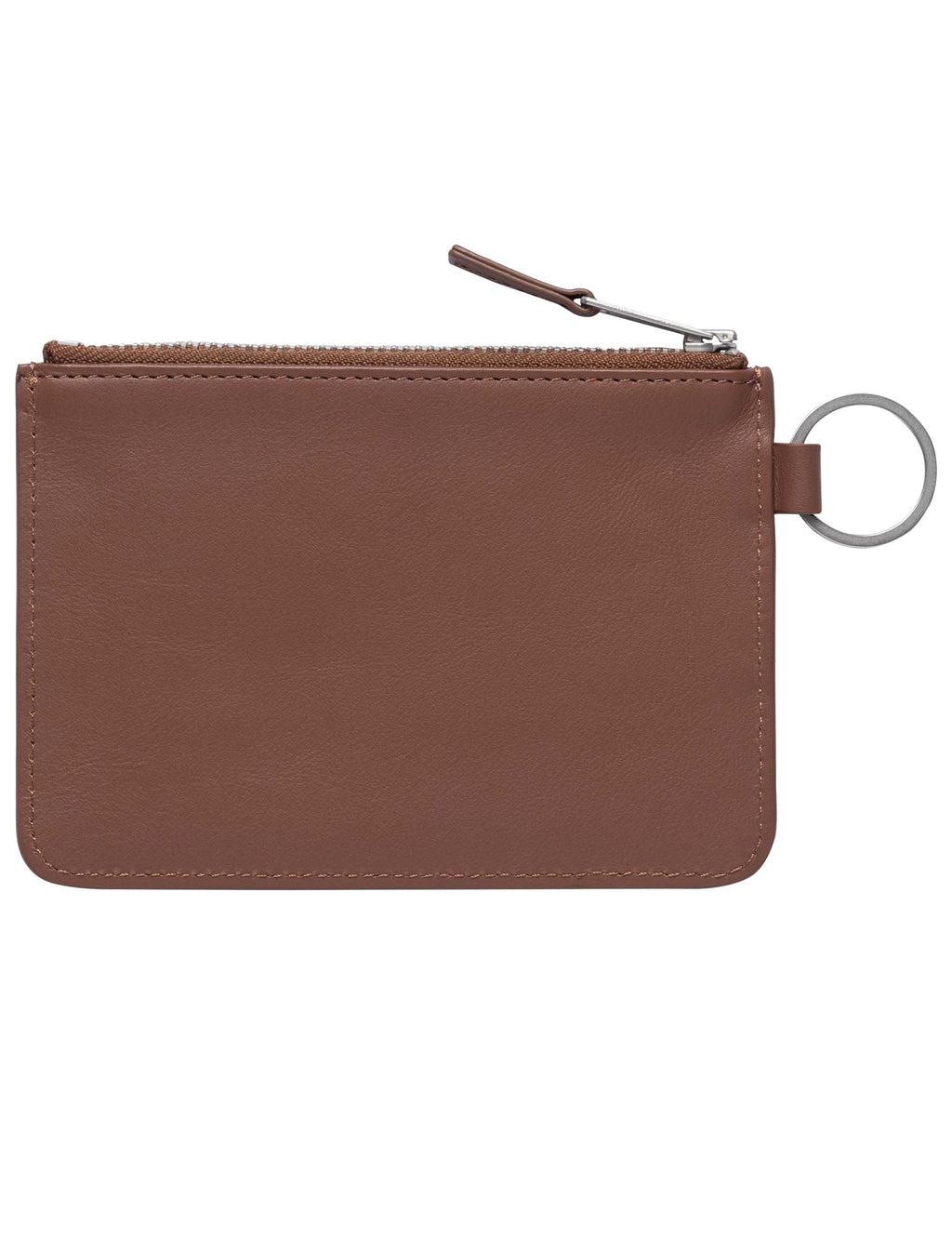Onyx Leather Zip Wallet - Cognac/Black
