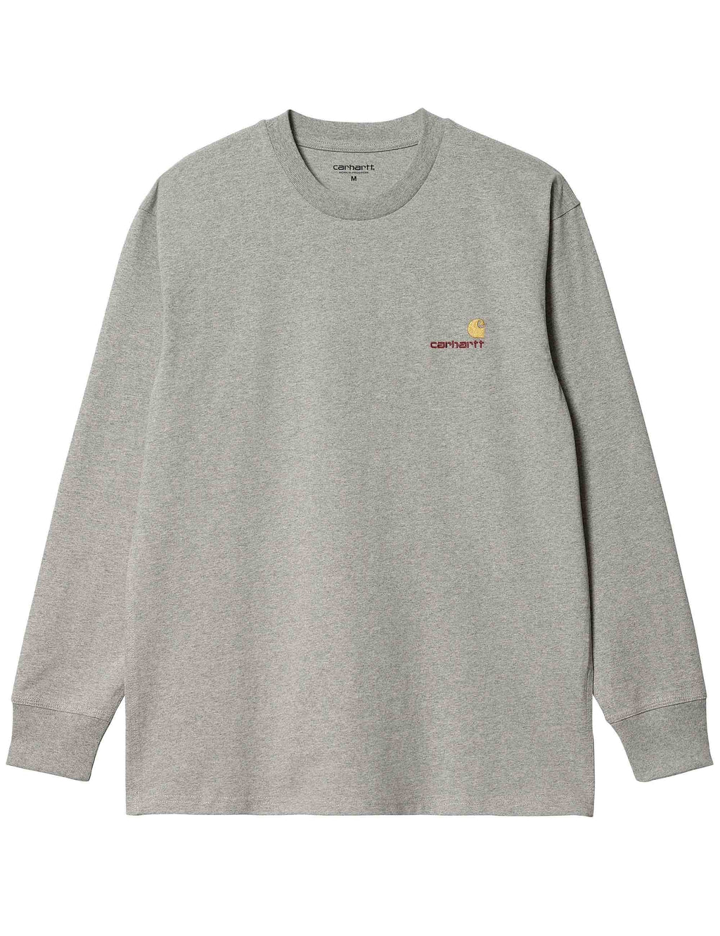 American Script Long Sleeve T-Shirt - Grey Heather
