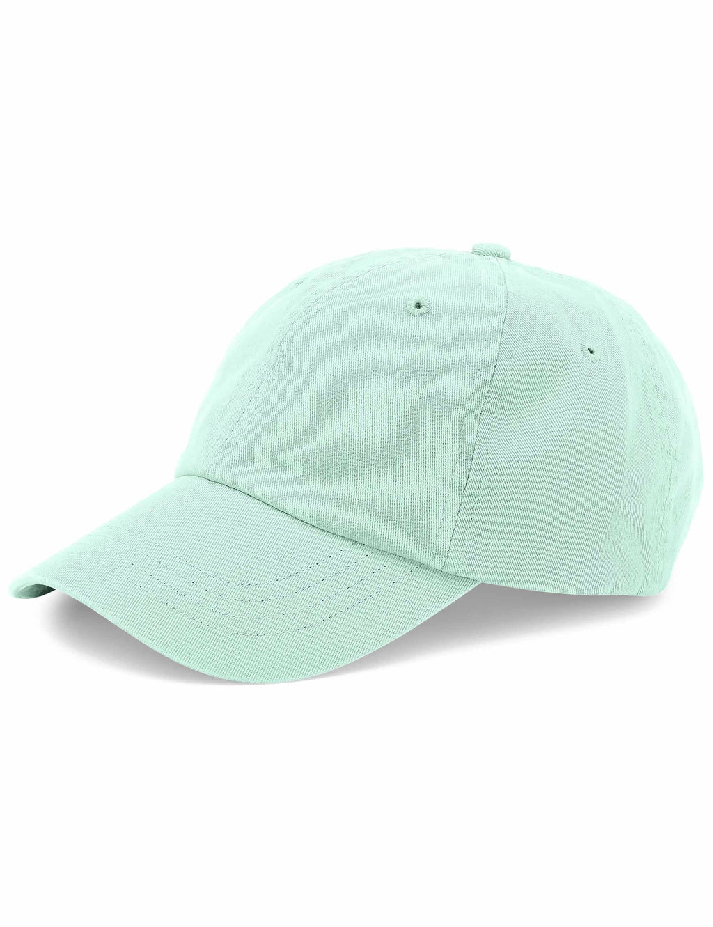 Organic 6 Panel Cap - Light Aqua