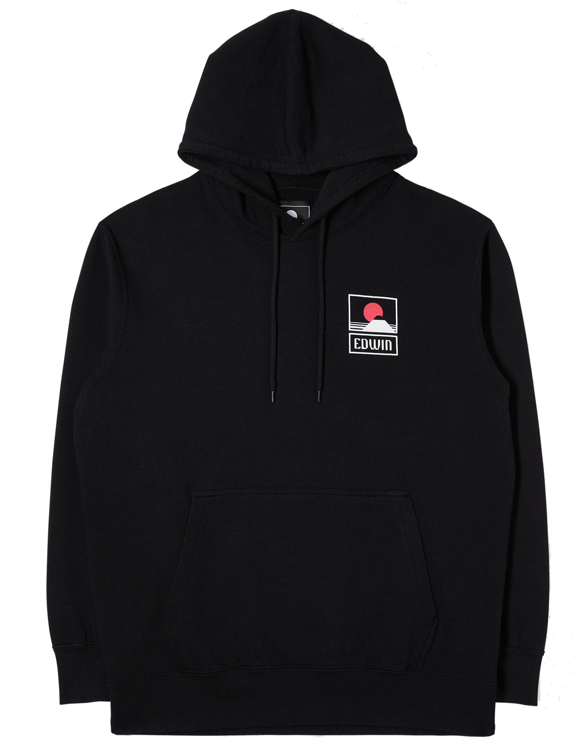 Sunset on Mt Fuji Hooded Sweat - Black