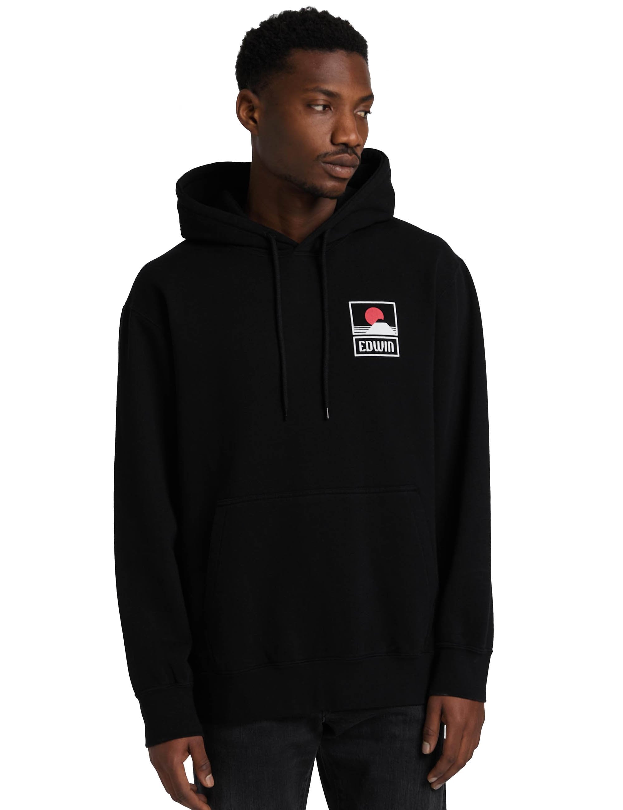 Sunset on Mt Fuji Hooded Sweat - Black