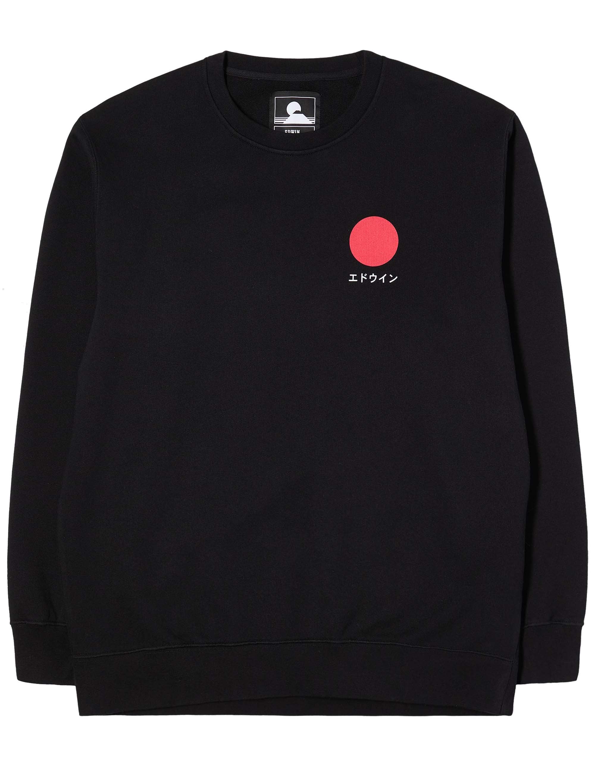 Edwin Jeans Japanese Sun Crew Sweat - Black - Clothing from Fat Buddha ...