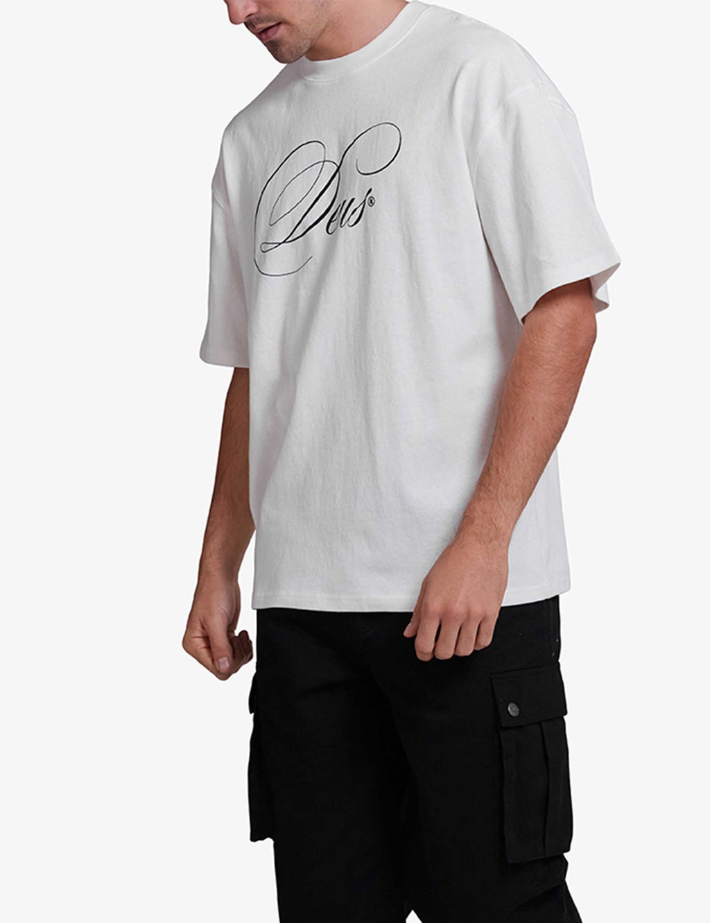 Caution T-Shirt - Vintage White