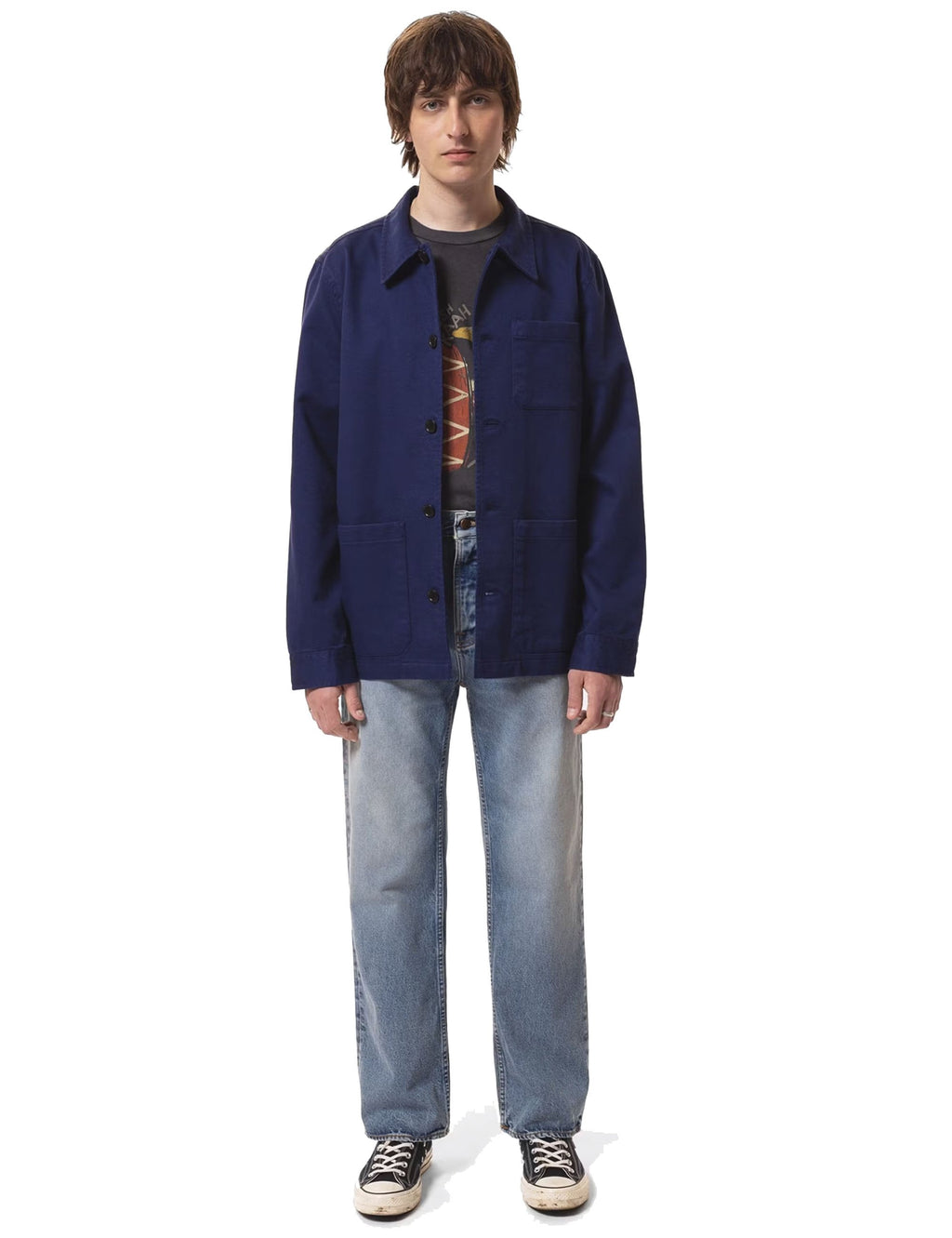Barney Worker Jacket - Mid Blue