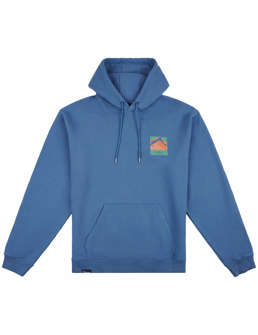 Mountain Back Print Hooded Sweat - Blue Horizon