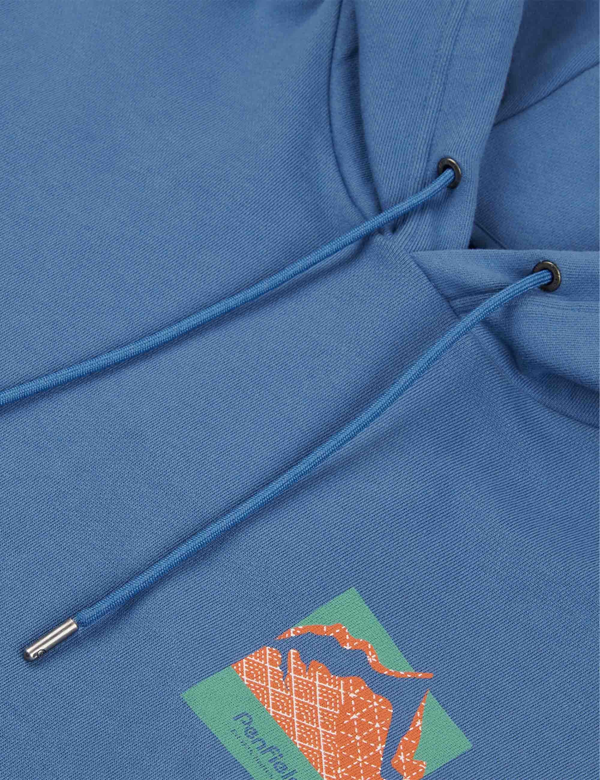 Penfield Mountain Back Print Hooded Sweat - Blue Horizon