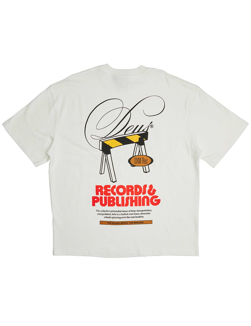 Caution T-Shirt - Vintage White