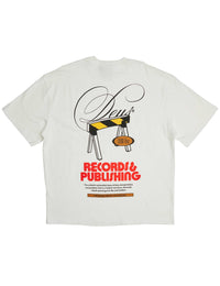 Caution T-Shirt - Vintage White