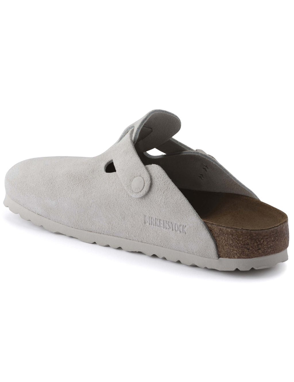 Women's Boston Suede Mules LEVE - Antique White (Regular Fit)