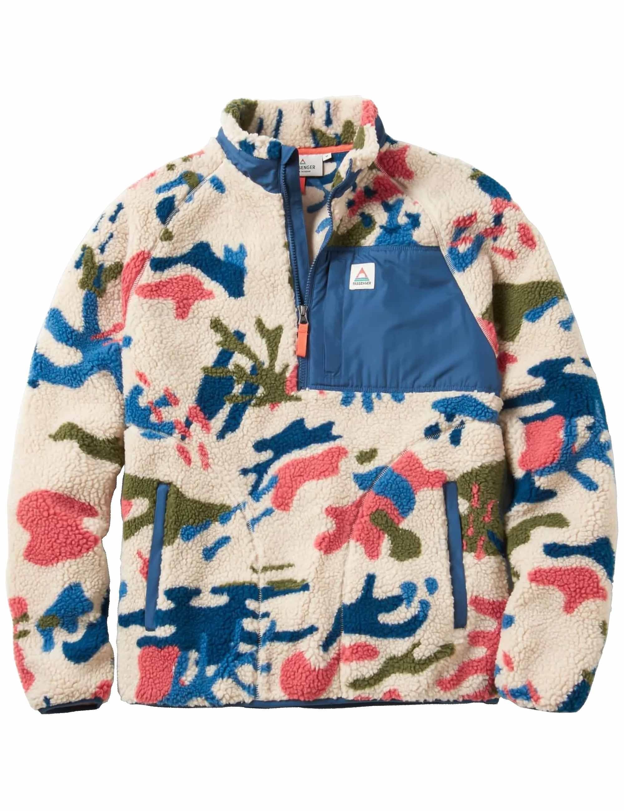 Offroad Sherpa 1/2 Zip Fleece - Seaweed Camo Pebble Grey