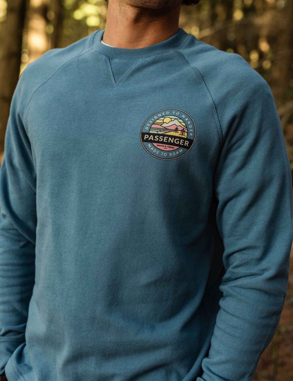 Odyssey Recycled Cotton Crew Sweat - Blue Steel