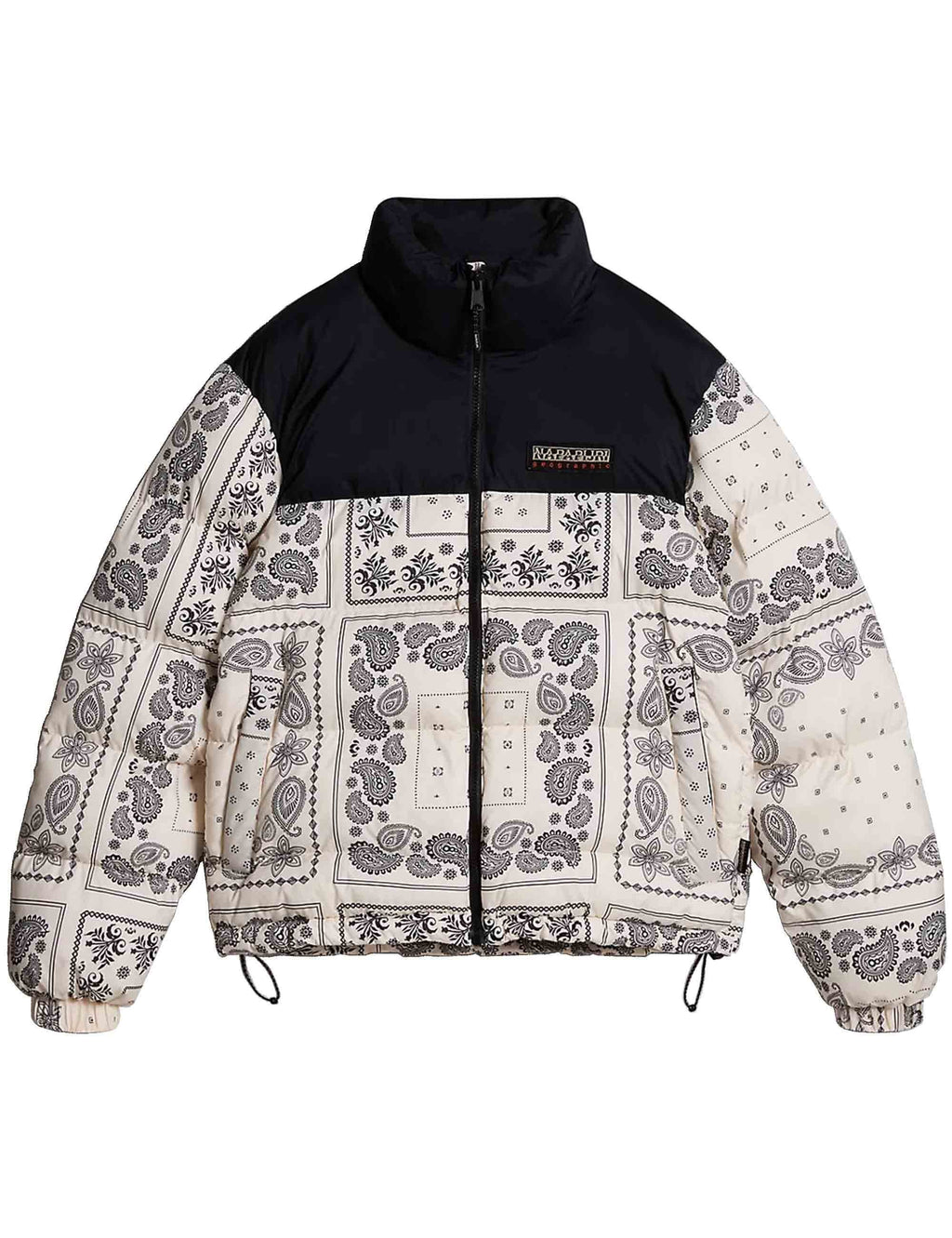 Paisley Puffer Jacket - White
