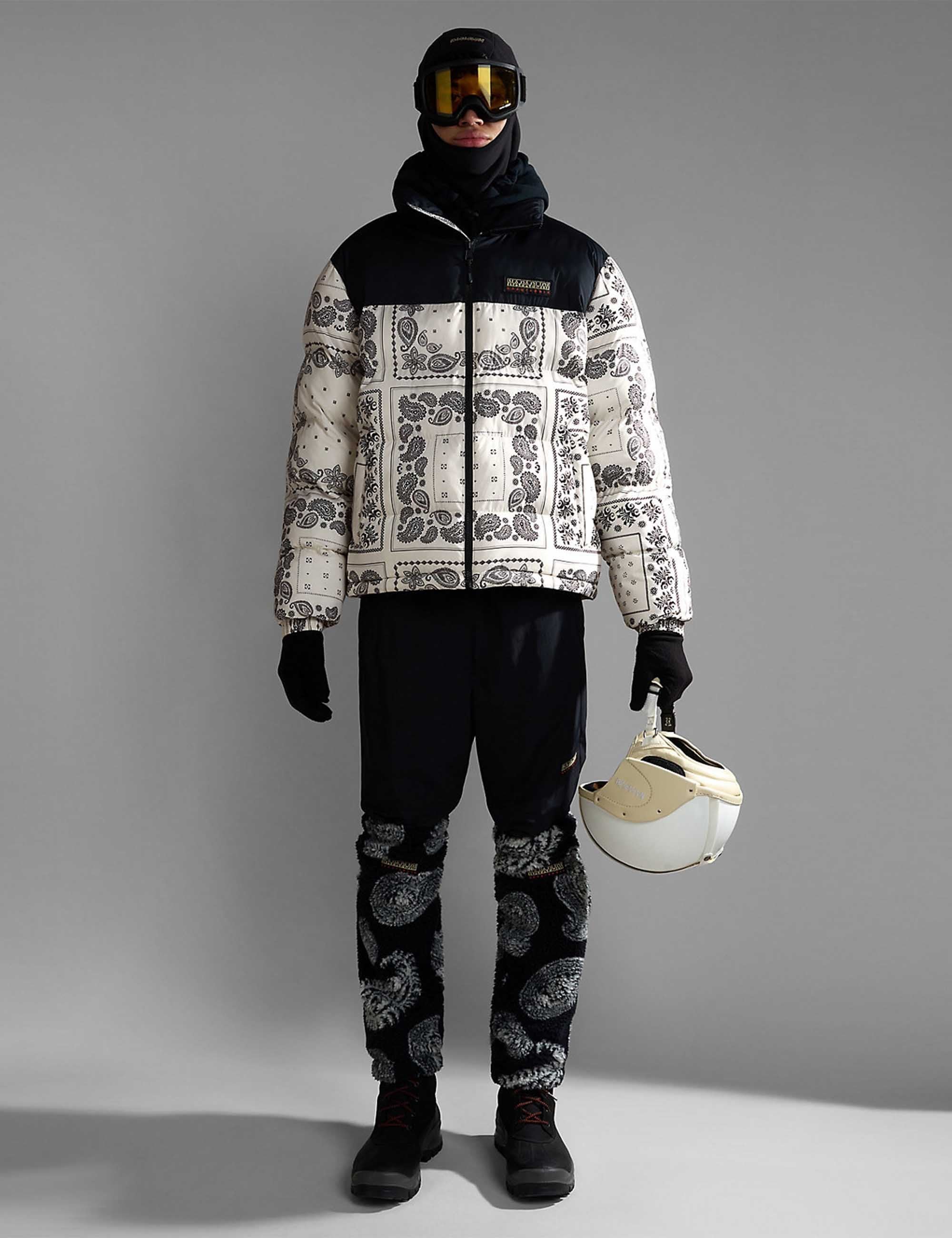 Napapijri Paisley Puffer Jacket - White