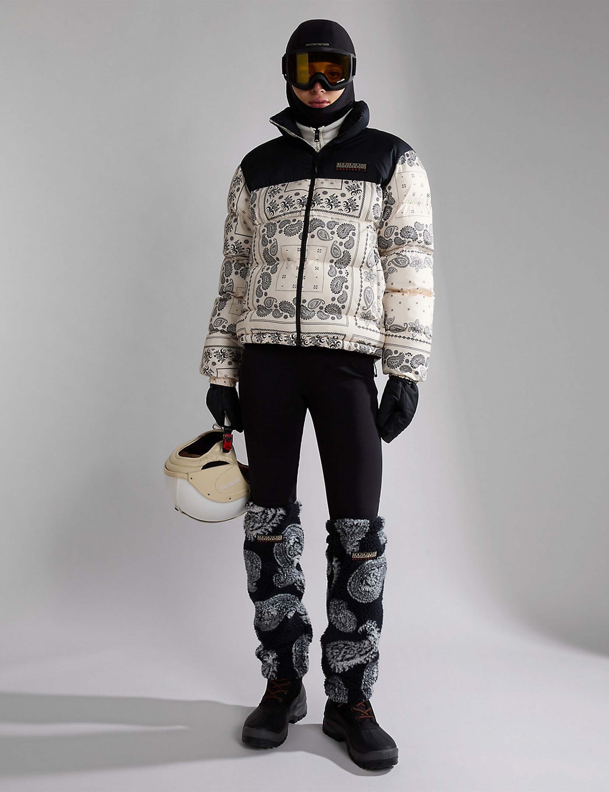 Napapijri Paisley Puffer Jacket - White