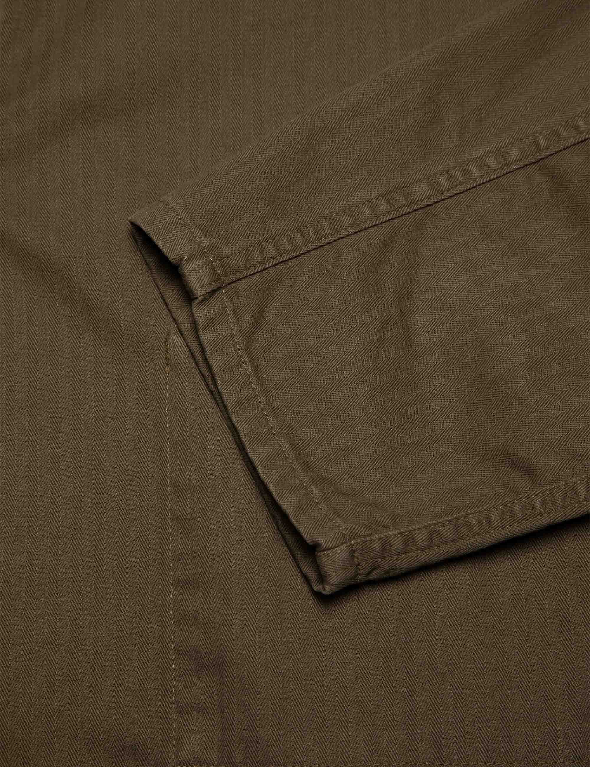 Nudie Jeans Buddy Herringbone Chore Jacket - Olive