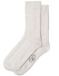 Women's Cable Socks - Off White