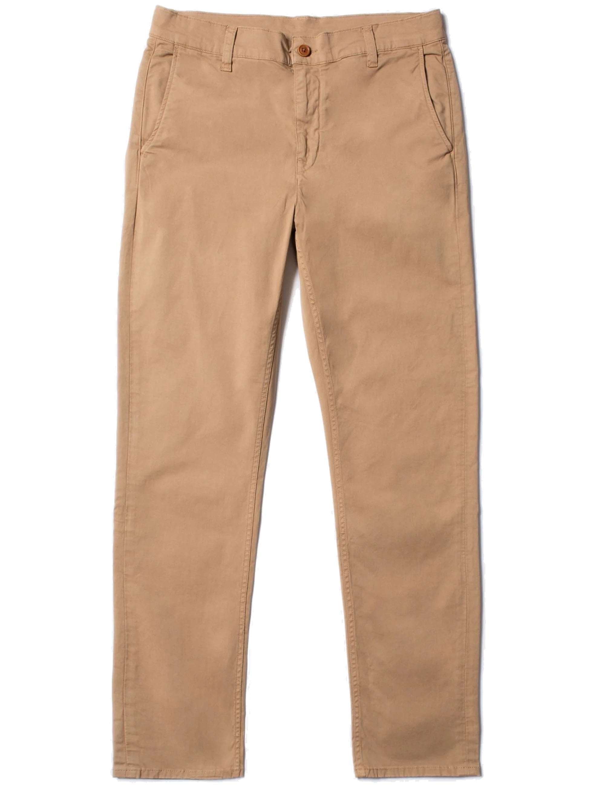 Nudie Jeans Easy Alvin Chino Trouser - Beige - Clothing from Fat