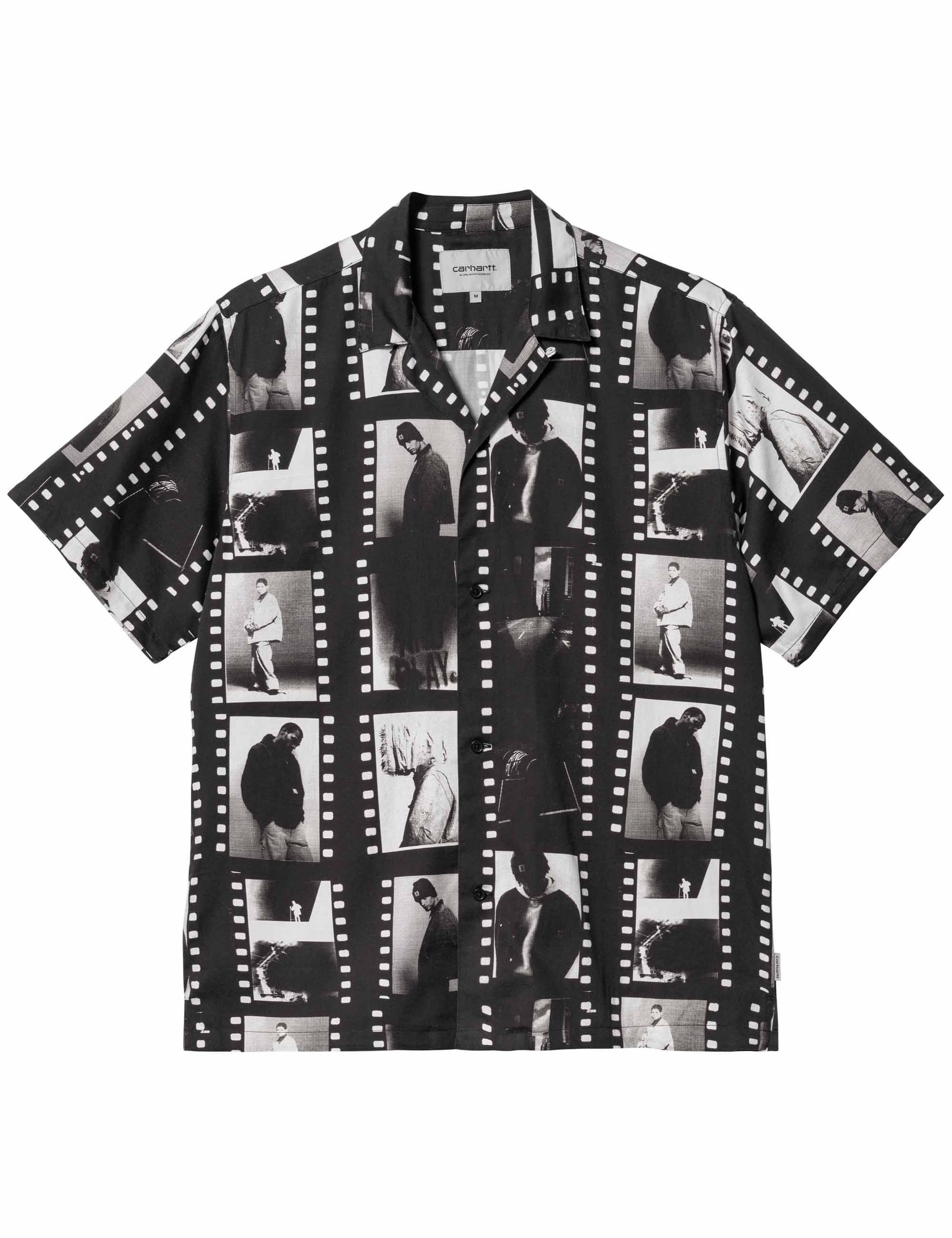 Photo Strip Short Sleeve Shirt - AOP Print Black Multicoloured