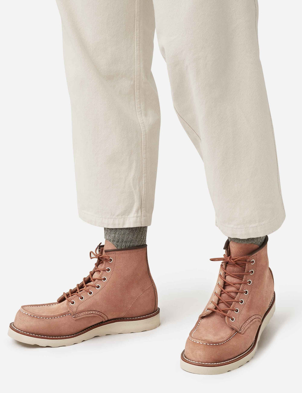 8208 Heritage 6" Moc Toe Boot - Dusty Rose Abilene Leather