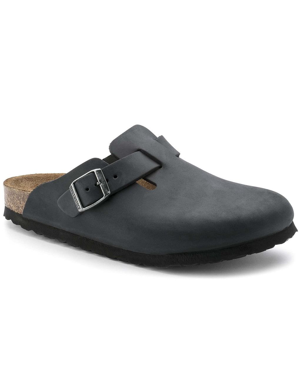 Women's Boston Leather Mules LEOI - Black (Regular Fit)