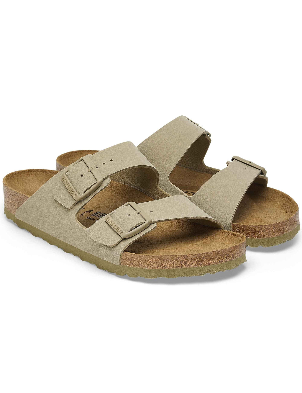 Women's Arizona Birko-Flor Sandals - Faded Khaki (Narrow Fit)