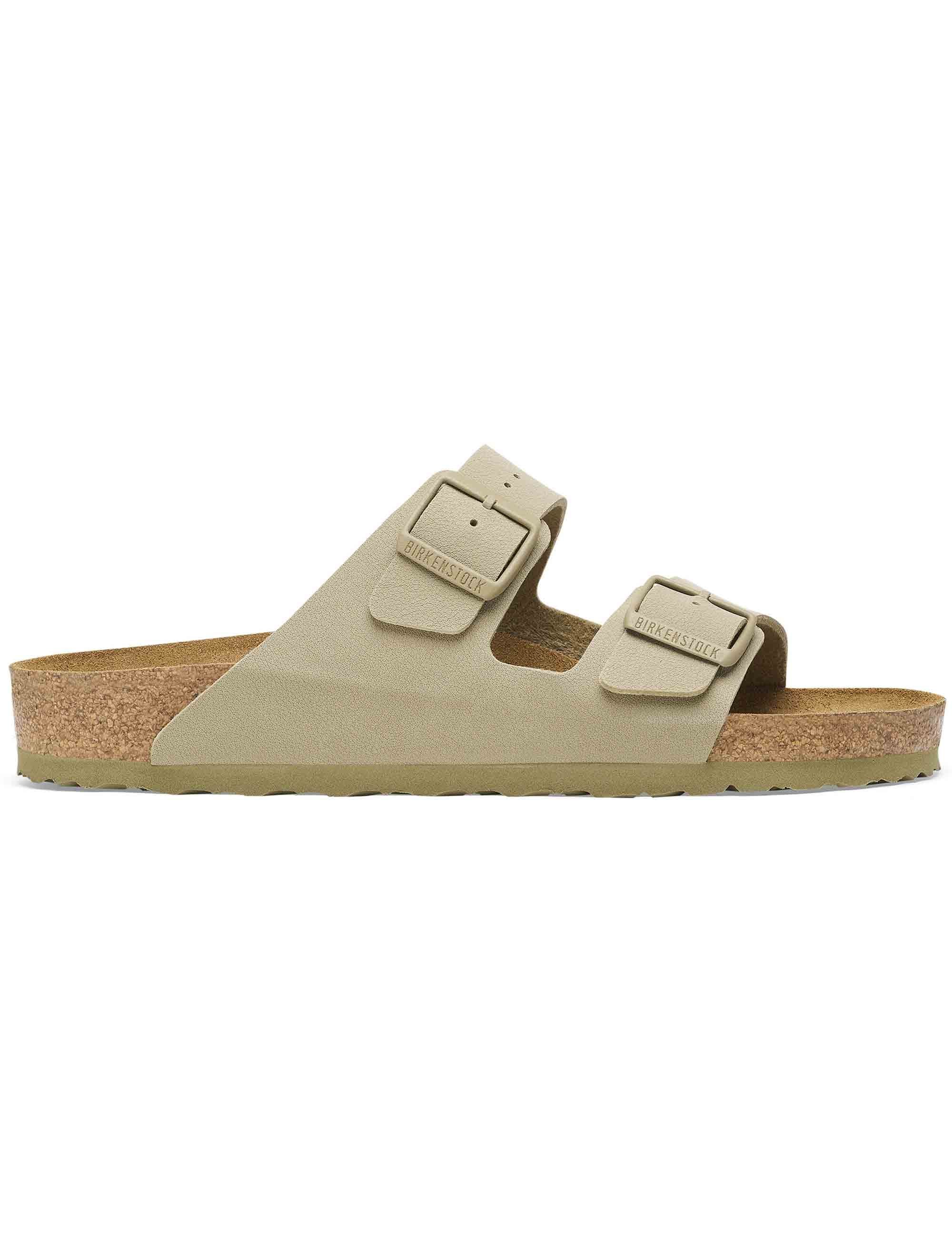 Birkenstock Women's Arizona Birko-Flor Sandals - Faded Khaki (Narrow Fit)