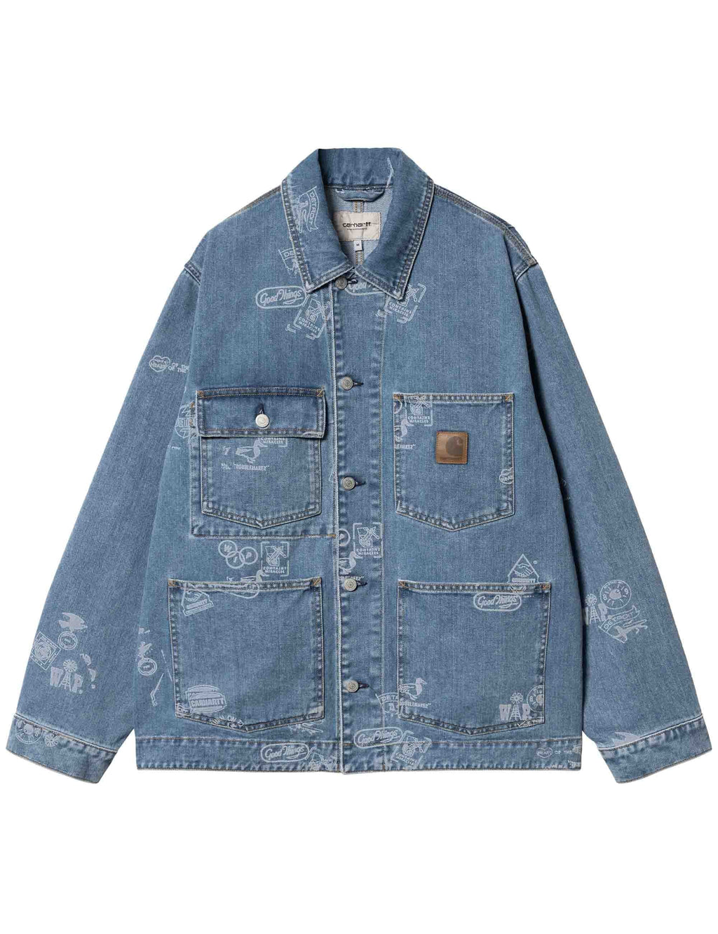 Stamp Jacket - Blue Bleached