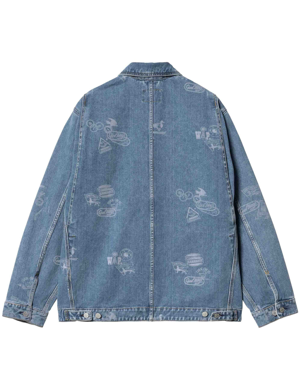 Stamp Jacket - Blue Bleached