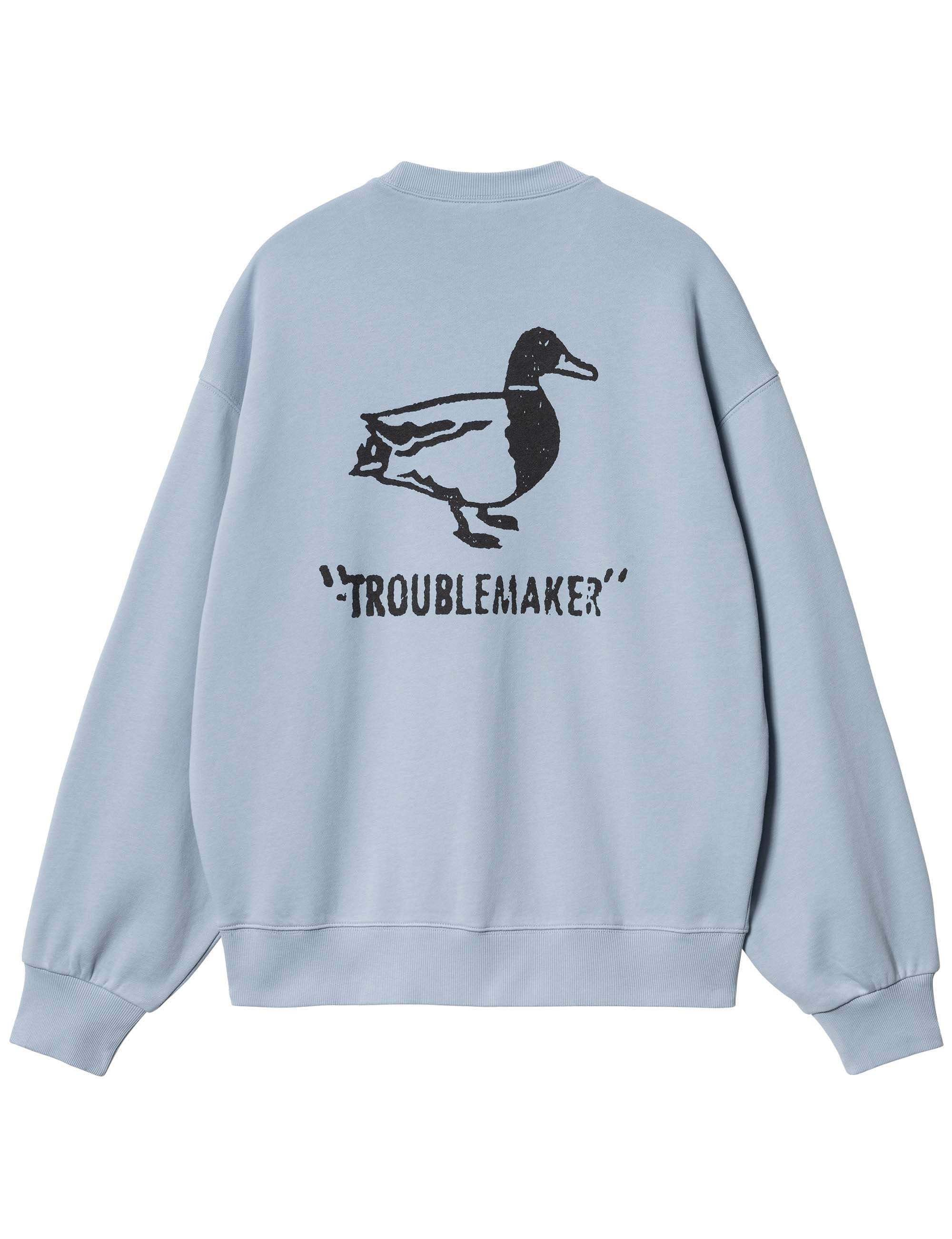 Stamp Crew Sweat - Misty Sky/Black