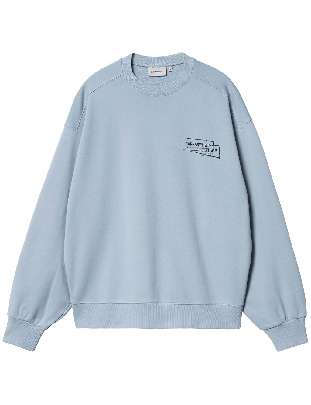 Stamp Crew Sweat - Misty Sky/Black