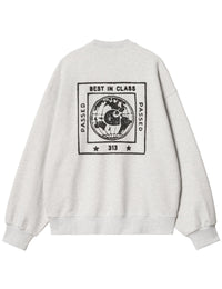 Stamp Crew Sweatshirt - Ash Heather/Black