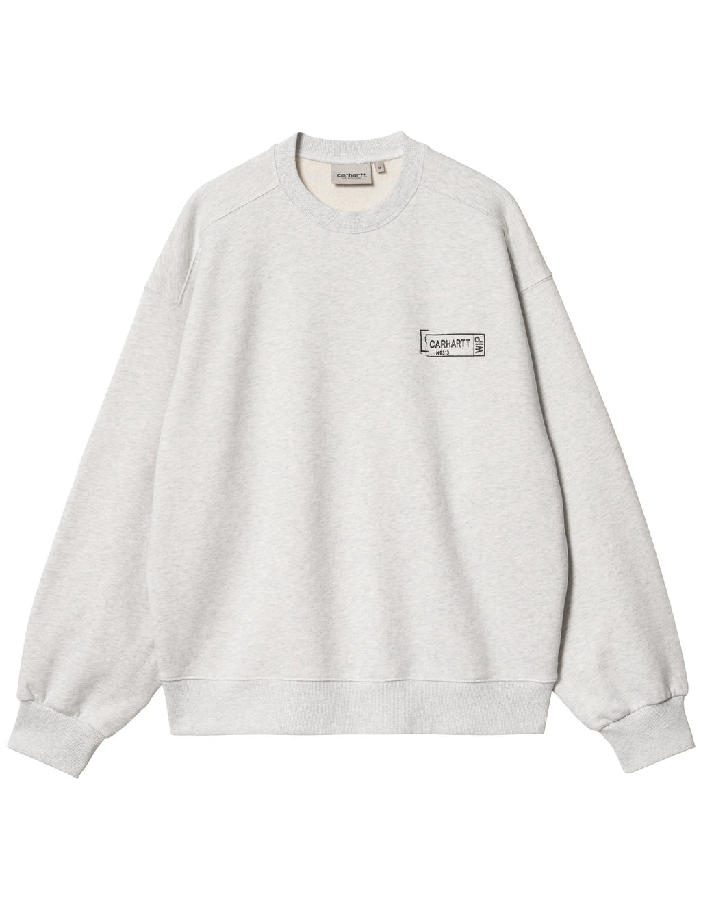Stamp Crew Sweat - Ash Heather/Black