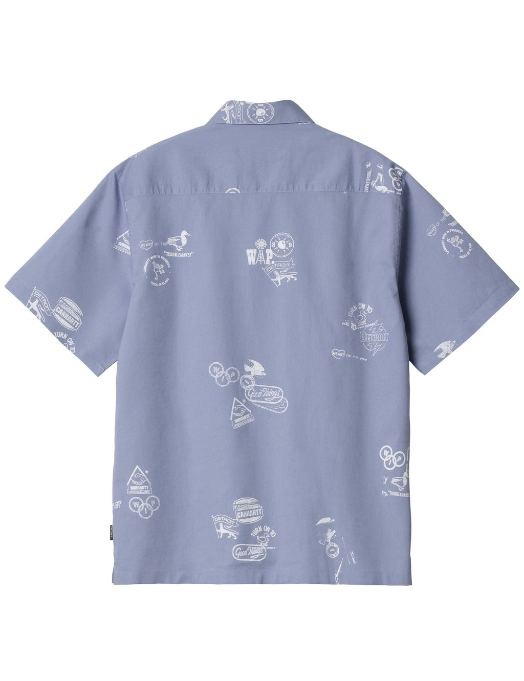 Stamp Short Sleeve Shirt - Stamp Print/Charm Blue