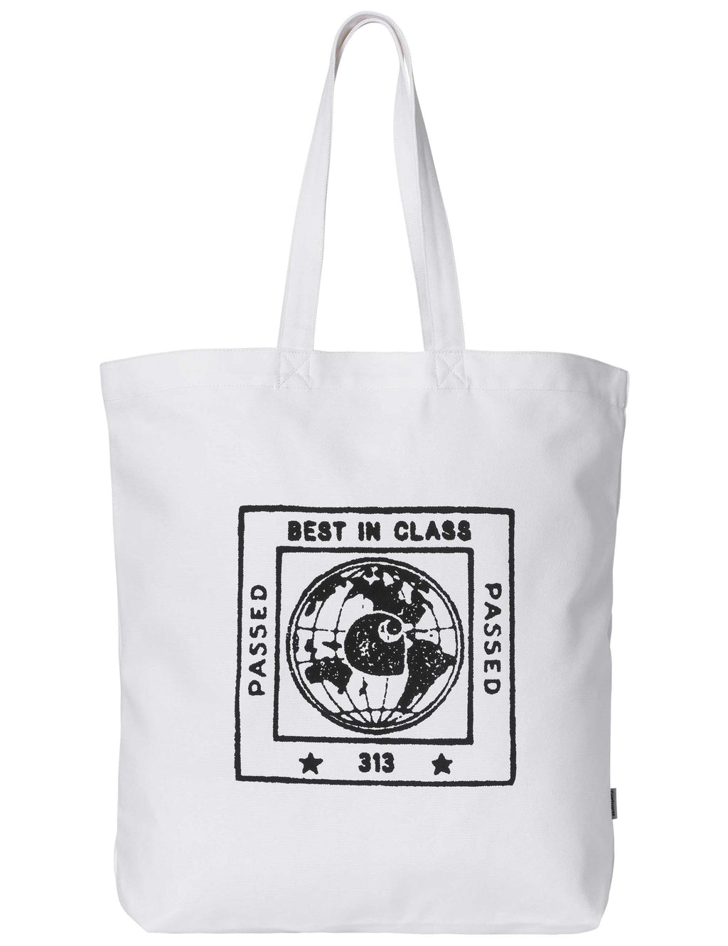 Stamp Tote Bag - White/Black